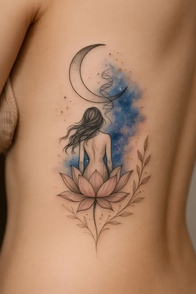 Tatuagem Feminina na Costela